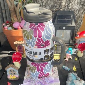 Manna Basin Floral Travel Mug - Pink, Lavender & Olive